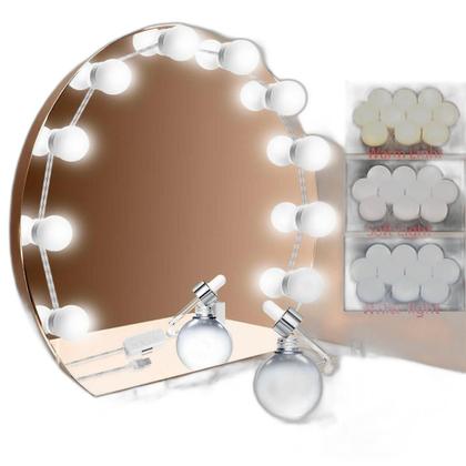 Imagem de Luminária De Espelho Camarim 3 Tom De Luz 10 Lâmpadas De Led