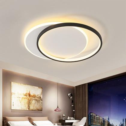 Imagem de Luminária de LED de sobrepor Formato de Redondo de Duas Luas 29W de potência Bivolt com 3 cores de luz embutida