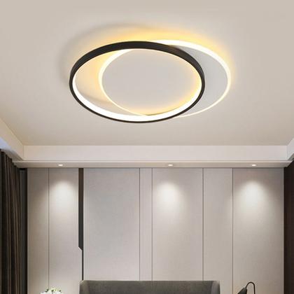 Imagem de Luminária de LED de sobrepor Formato de Redondo de Duas Luas 29W de potência Bivolt com 3 cores de luz embutida