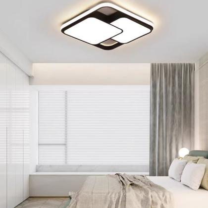 Imagem de Luminária de LED de sobrepor quadrada Bivolt 32W 3 em 1 com luz central dupla