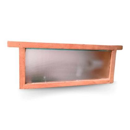 Imagem de Luminária de Madeira com Visor de Vidro para Sauna Seca