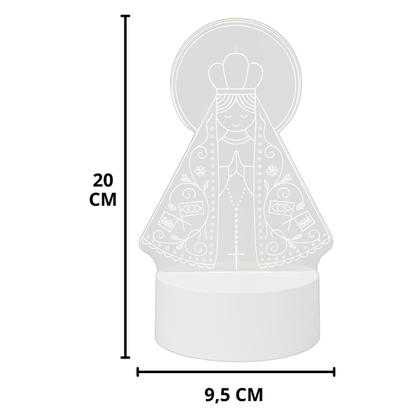 Imagem de Luminária de Mesa 3D Nossa Senhora Aparecida Led 4W 5V