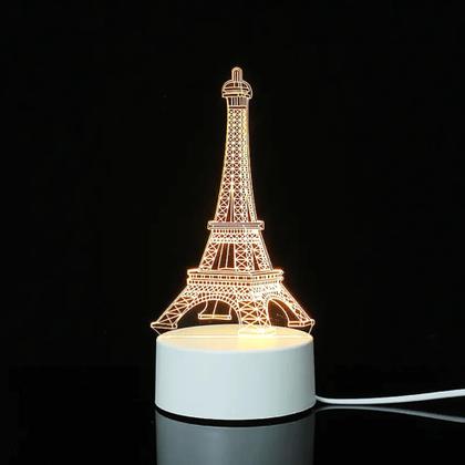 Imagem de Luminária De Mesa 3d Torre Eiffel Para Decoração EB61129