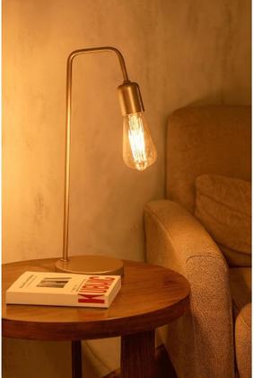 Imagem de Luminária De Mesa Abajur de Cabeceira L De Quarto Sala Retro Vintage Industrial Moderno Bivolt Preto