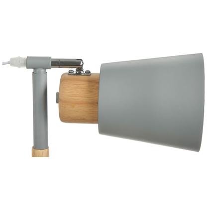 Imagem de Luminária De Mesa Abajur Led Articulável Madeira Quarto Sala