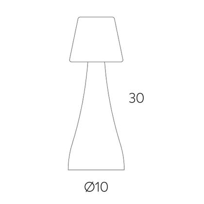 Imagem de Luminária de Mesa Abajur LED Dontin Interlight - Portátil Sem Fio - Preto