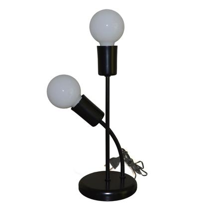 Imagem de Luminária de Mesa, Abajur para Sala Estilo Moderno com 02 Hastes - Bivolt 110v/220v - com fio e interruptor - Ideal para Sala, Quarto, escritório