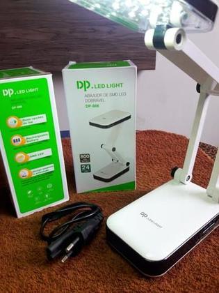 Imagem de Luminária De Mesa Articulada 24 Leds Recarregável Abajur DPLED-5S LED-666