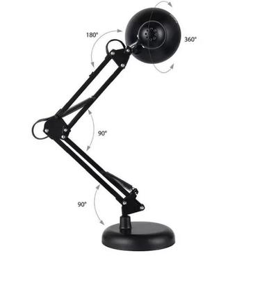 Imagem de Luminária de Mesa Articulada Pixar Base e Garra Empire B Preto Moderno Bivolt
