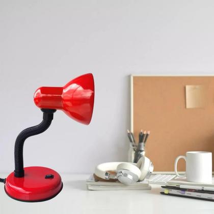 Imagem de Luminária De Mesa Articulável Abajur Flexível Leitura Estudos Quarto