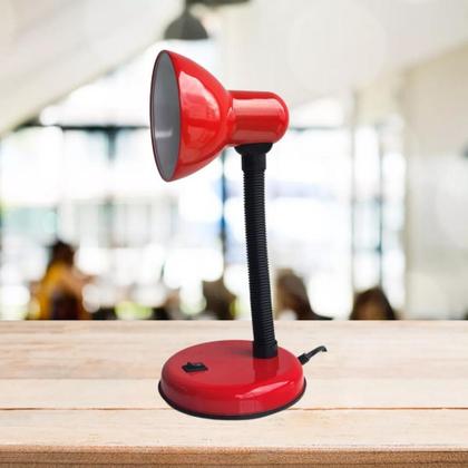 Imagem de Luminária De Mesa Articulável Abajur Flexível Leitura Estudos Quarto