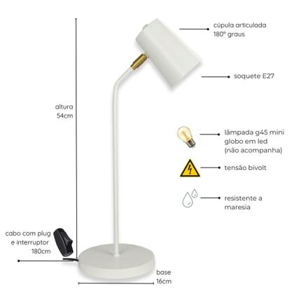 Imagem de Luminária de Mesa Clara Marrom