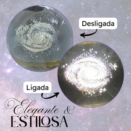 Imagem de Luminária de Mesa com rotação infinita em Esfera de Cristal 3d Decorativa Abajur Presente