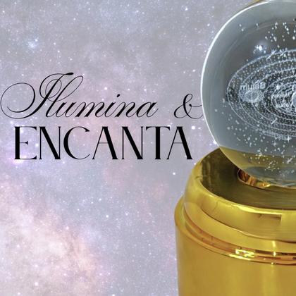 Imagem de Luminária de Mesa com rotação infinita em Esfera de Cristal 3d Decorativa Abajur Presente