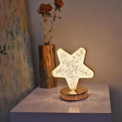 Imagem de Luminária De Mesa Estrela E Lua Recarregável - Usb