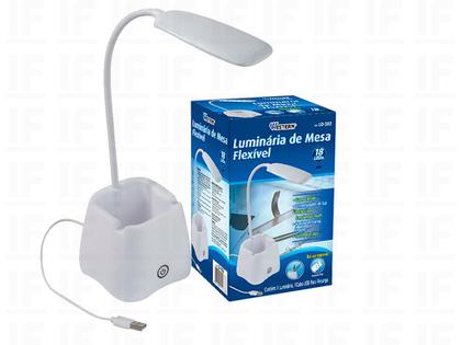 Imagem de Luminária De Mesa Flexível Led com Botão Touch e Porta Lápis