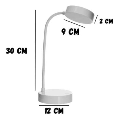 Imagem de Luminária De Mesa Led Bivolt Recarregável USB 3 Flexível Estudo Escritório Leitura Touch 