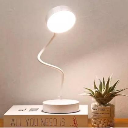 Imagem de Luminária De Mesa Led Bivolt Recarregável USB 3 Flexível Estudo Escritório Leitura Touch 