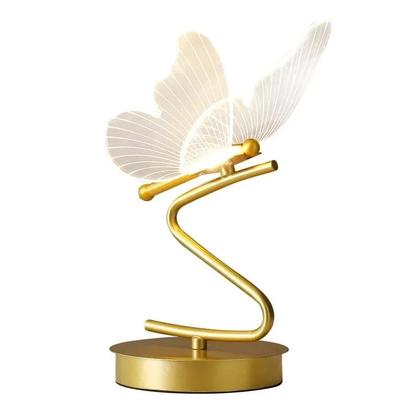 Imagem de Luminária De Mesa LED Borboleta Iluminação Nórdica Interna Interruptor Quarto Canto Da Cama Sala De
