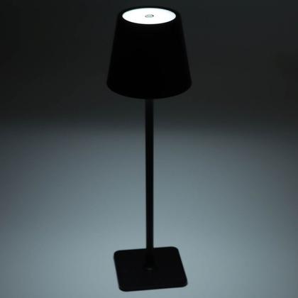 Imagem de Luminária de Mesa LED com 3 Tons Recarregável USB Preta