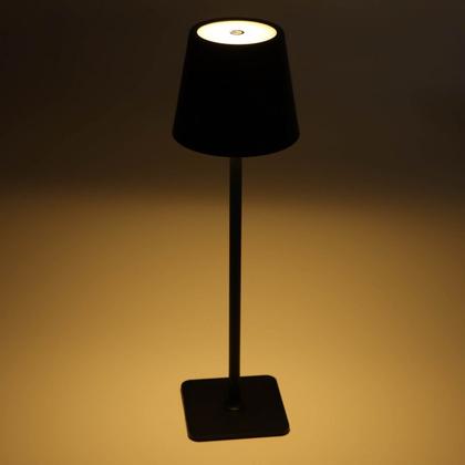 Imagem de Luminária de Mesa LED com 3 Tons Recarregável USB Preta