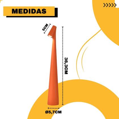 Imagem de Luminária de Mesa LED com Touch Luz Branco Quente 3000k Dimerizável para Leitura Noturna Recarregável Portátil Versátil Mesa Cabeceira Escrivaninha