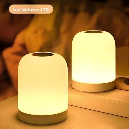 Imagem de Luminária De Mesa LED De 3 Cores Com Interruptor Táctil, Regulável, USB, Portátil Para Quarto De