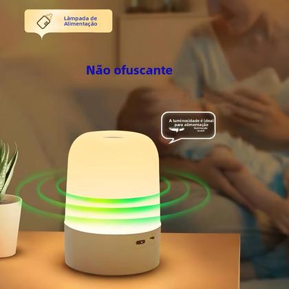 Imagem de Luminária De Mesa LED De 3 Cores Com Interruptor Táctil, Regulável, USB, Portátil Para Quarto De