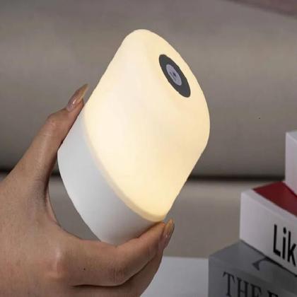 Imagem de Luminária De Mesa LED De 3 Cores Com Interruptor Táctil, Regulável, USB, Portátil Para Quarto De