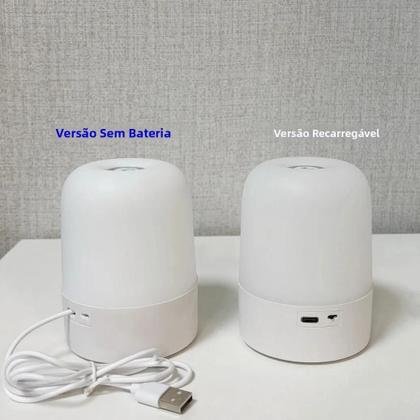 Imagem de Luminária De Mesa LED De 3 Cores Com Interruptor Táctil, Regulável, USB, Portátil Para Quarto De