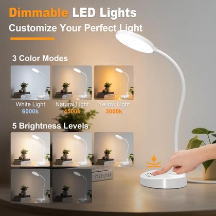 Imagem de Luminária de Mesa LED ZAPLIT 15W USB Dimerizável com Pescoço Flexível
