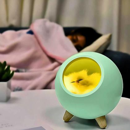 Imagem de Luminária De Mesa Noturna Gatinho De Pelúcia