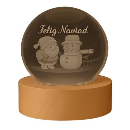 Imagem de Luminária de Mesa Papai Noel Bola de Cristal Natal Grande