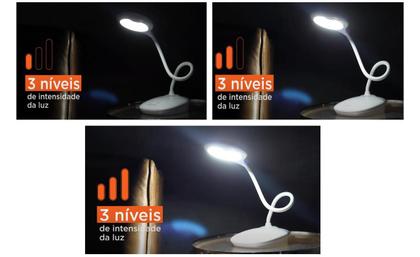 Imagem de Luminária de Mesa Recarregável Articulável Touch Abajur LED