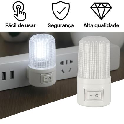 Imagem de Luminária de Parede Abajur Tomada Moderno Led Luz Noturna Bivolt 110/220V Quarto Escritório Movél