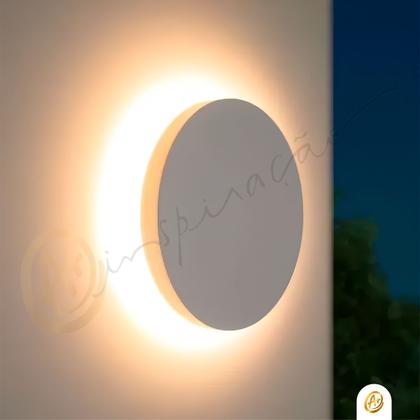 Imagem de Luminária De Parede Arandela Eclipse Led 3000k Luz Indireta 12w IP65 Para Área Externa