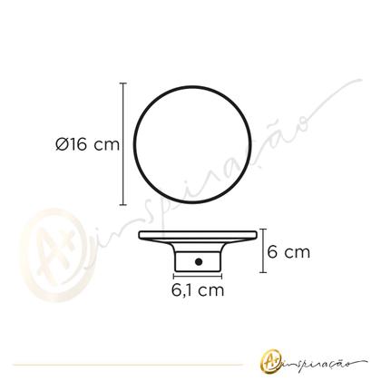 Imagem de Luminária De Parede Arandela Eclipse Led 3000k Luz Indireta 12w IP65 Para Área Externa