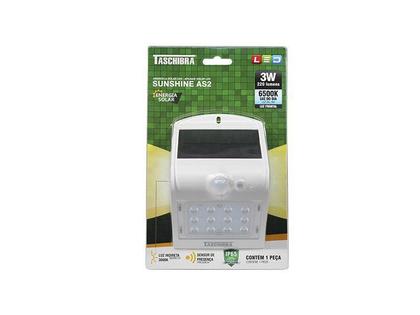 Imagem de Luminária de Parede Arandela Externa Energia Solar Sunshine Com Sensor AS2 IP65 LED 6500K 3W Taschibra