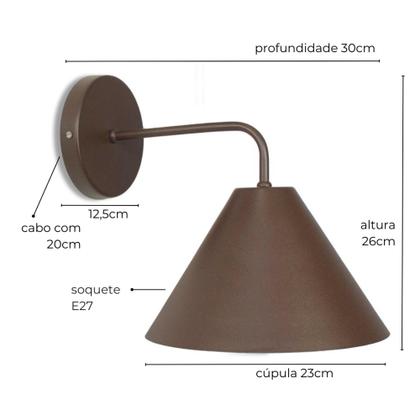 Imagem de Luminária de Parede Arandela Fixa Tarsila