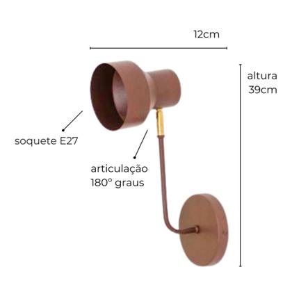 Imagem de Luminária de Parede Arandela Zaera