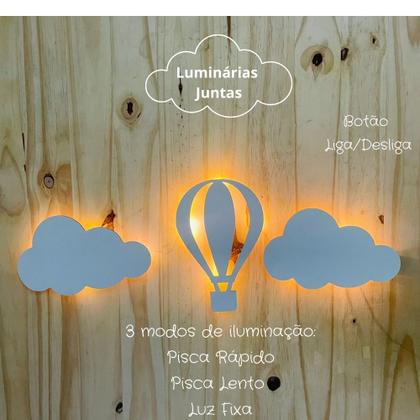 Imagem de Luminária de parede kit balão magico led luminoso decoração para quarto de criança