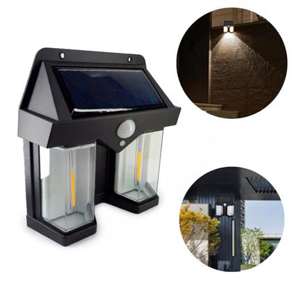 Imagem de Luminaria De Parede Moderna Arandela Led Solar Tipo Retro  Externa Jardim Escadas