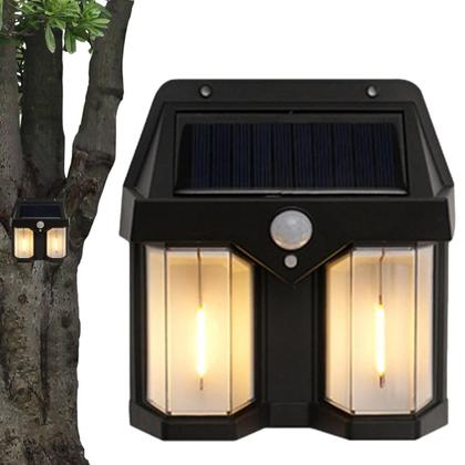 Imagem de Luminaria De Parede Moderna Arandela Led Solar Tipo Retro  Externa Jardim Escadas