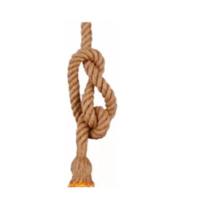 Imagem de Luminária de Teto Corda Sisal Retrô 1m Premium Estilo Industrial e Rústico