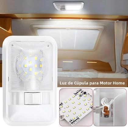 Imagem de Luminária De Teto LED Branca Natural Para RV Com Interruptor ON/OFF 12V Iluminação Interna Para