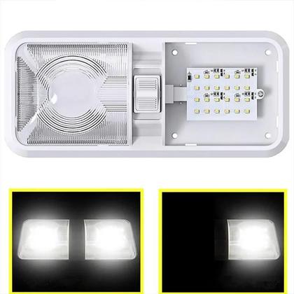 Imagem de Luminária De Teto LED Branca Natural Para RV Com Interruptor ON/OFF 12V Iluminação Interna Para