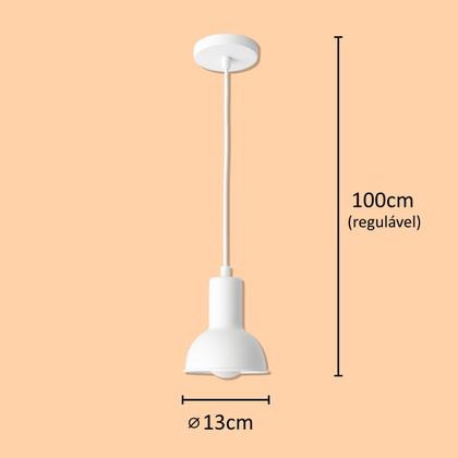 Imagem de Luminária de Teto Lustre Sala Pendente Decoração Quarto Bebê Infantil 1 Lâmpada E27 110V/220V Bivolt