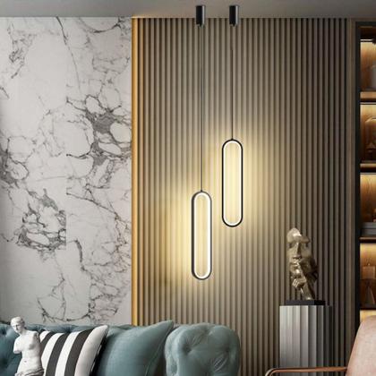 Imagem de Luminária De Teto Para Quarto Pendente Led Moderna Lustre para Cabeceira, Corredor