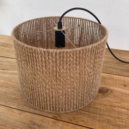 Imagem de Luminária de Teto Pendente Lustre Estilo Rustico De juta