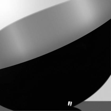 Imagem de Luminaria de teto Pendente Meia Lua 60 cm Preto/Branco